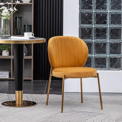 Miniatura 6 de Roundhill Furniture Amoa - Juego de 2 sillas de comedor, color amarillo