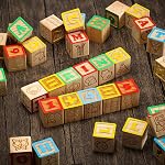 SainSmart Jr. Bois ABC Blocs 40PCS Blocs d'étalage Lettres d'alphabète bébé, compte, ensemble de blocs de construction avec sac en mesh pour les tout-petits
