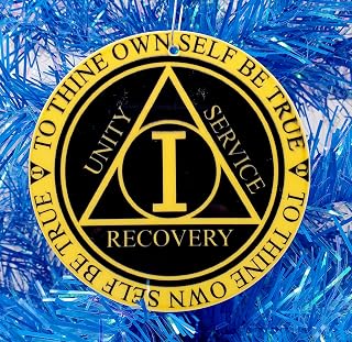 AA Sobriety Sober 12 Steps Themed Ornament - to Thine Own Self Be True Christmas Ornament (A122)