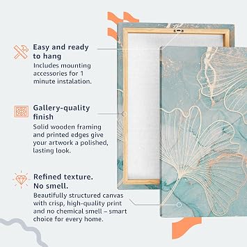 artgeist - Acoustic Panels Canvas Wall Art Print, Bedroom Abstract 35x24 in