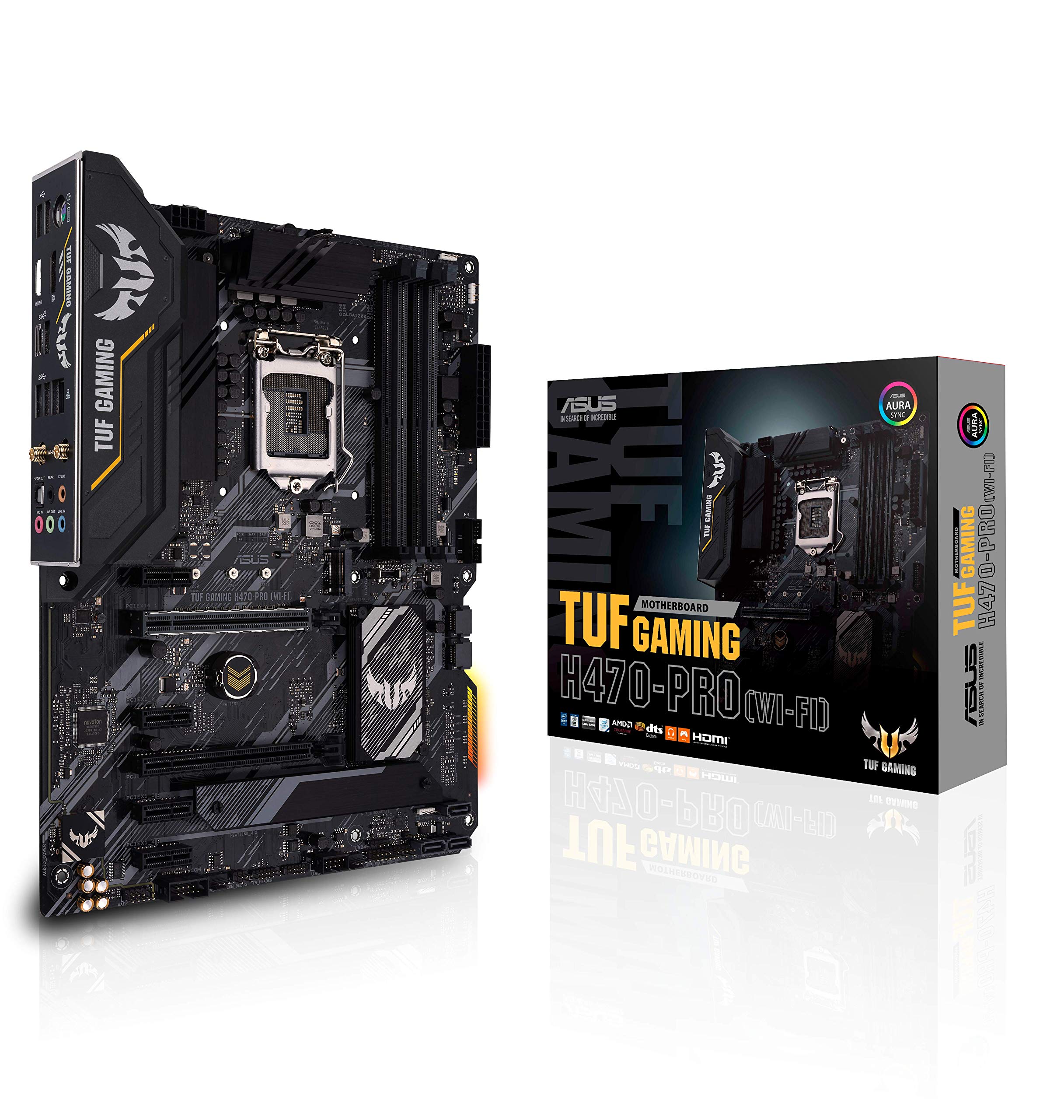 ASUS TUF Gaming H470-PRO WiFi 6 LGA1200 (Intel® 10th Gen) ATX Gaming Motherboard (WiFi 6, Intel® 1Gb LAN, Front Panel TypeC™ Connector, Addressable Gen 2 RGB Header and Aura Sync)