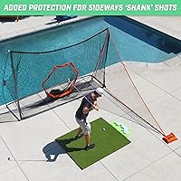 Vista 2 de GoSports Accesorio de red de caña para redes de golpe de golf, negro o rojo