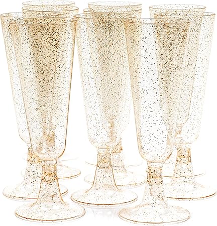 120 Piatti Plastica Rigidi Con Glitter Oro - 60x26cm E 60x19cm, Riutilizzabili Per Feste E Matrimoni - Foto 11