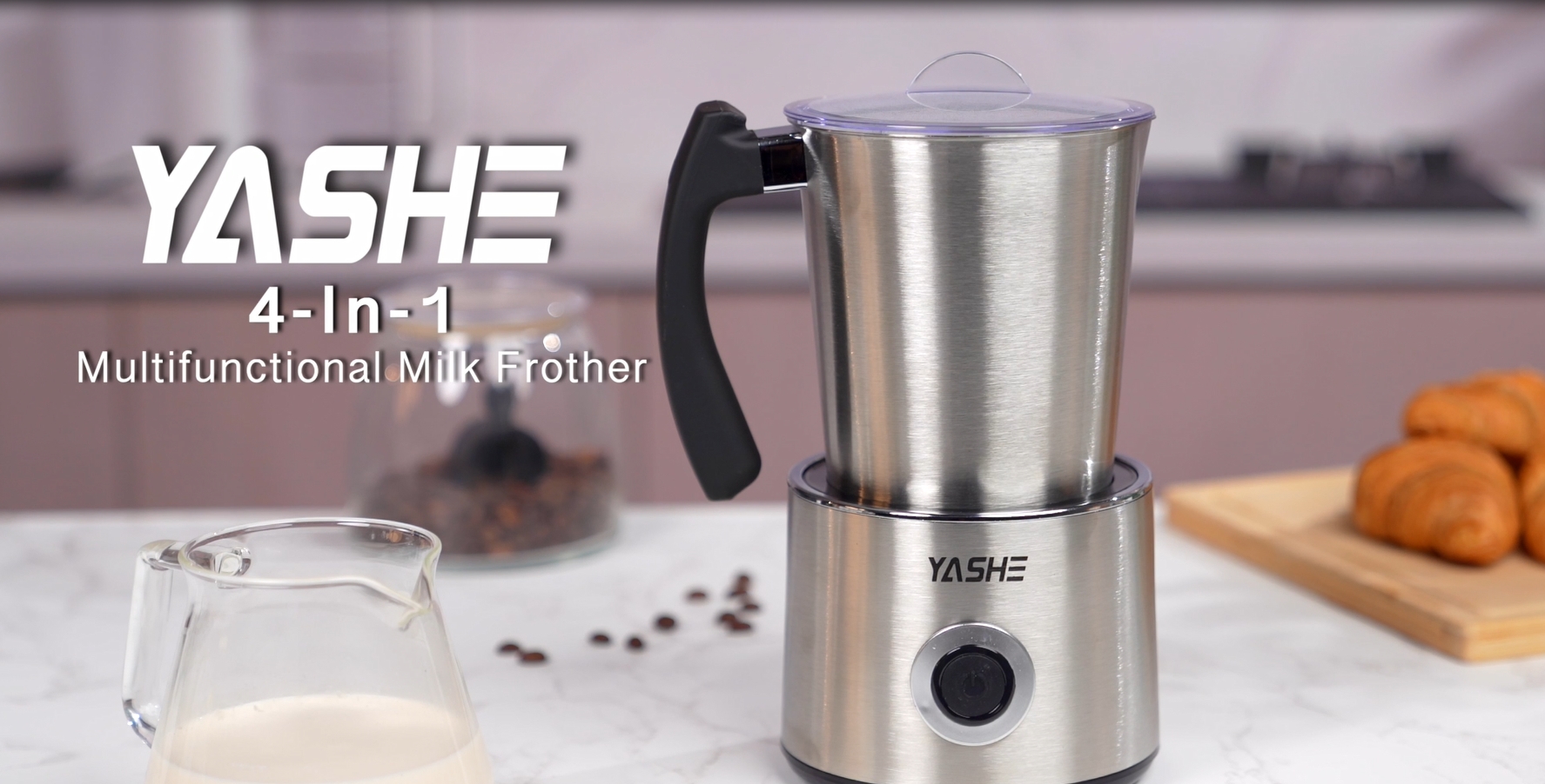 Milk Frother Cup YASHE Milk Frother And Steamer, Oz/230 Ml