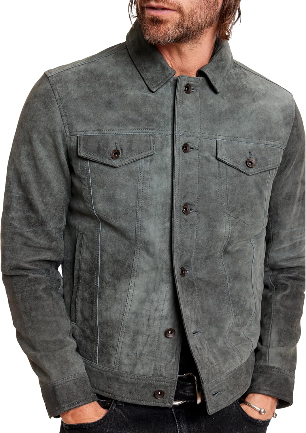 John Varvatos Men's Andrew Leather Jacket