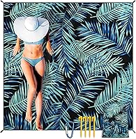 Vista 47 de Manta de playa impermeable a prueba de arena, extra grande, 79 x 83 pulgadas, 120 x 108 pulgadas, para 1-8 adultos, de secado rápido, duradera