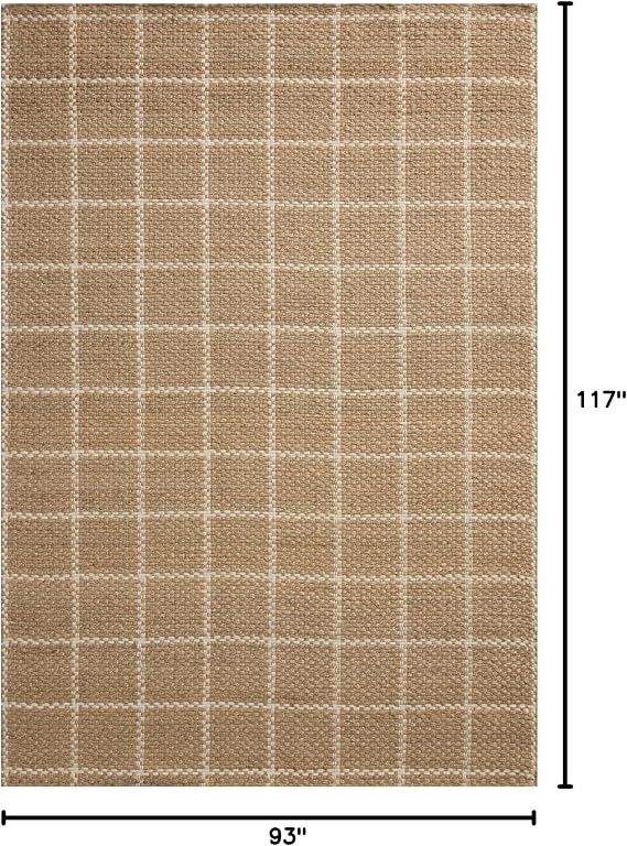 Loloi Chris Loves Julia Fletcher Collection FLE-01 Natural/Ivory 7'-9 x 9'-9, .37 Pile Height, Area Rug