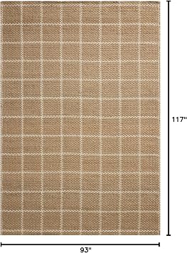 Loloi Chris Loves Julia Fletcher Collection FLE-01 Natural/Ivory 7'-9 x 9'-9, .37 Pile Height, Area Rug