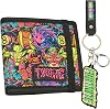 Fortnite Wallet & Keyring Set for Boys & Teens, Wallet with Coin Pocket & Durable Keychain, Stocking Filler & Gaming Gifts Black