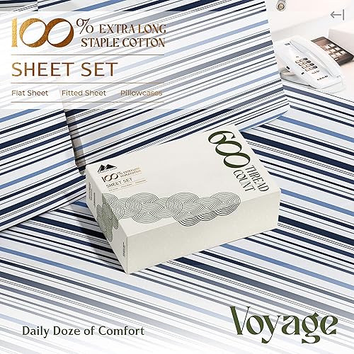 Miniatura 17 de Mayfair Linen - Juego de sábanas tamaño individual XL de 600 hilos, 100 % algodón, 3 piezas, refrescantes, en Yaxa, para colchón profundo