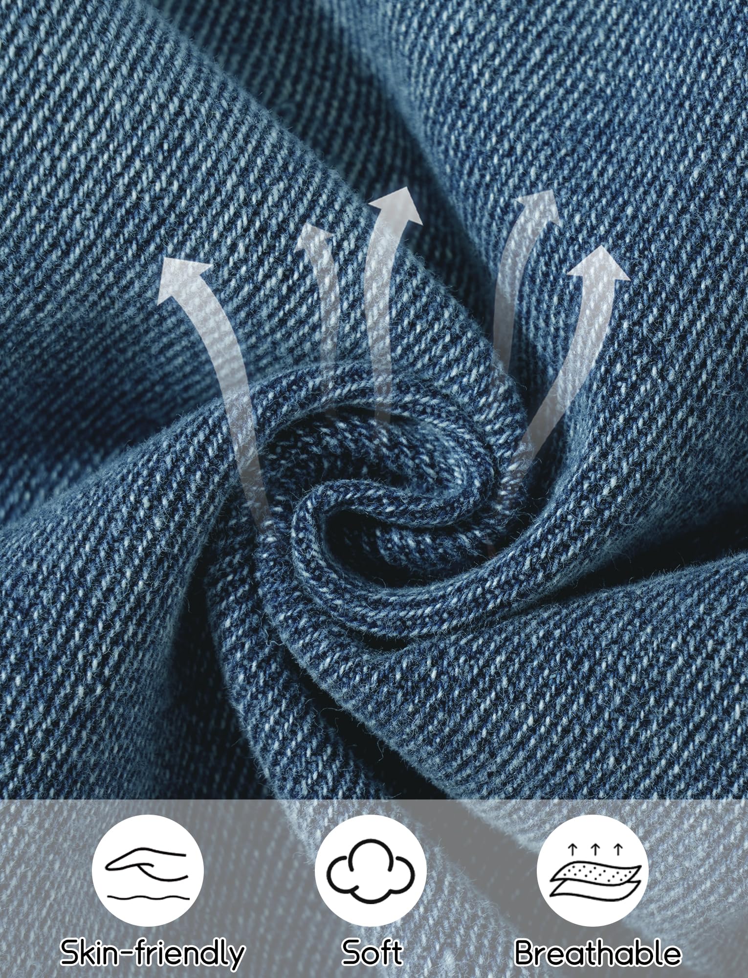 FEOYA Garçon Jeans La Mode Lâche Enfant Pantalon Baggy Printemps Ado Loisirs Automne Jambes Larges Sport Classique Ceinture Élastique Cylindre Droit Solide 5-14 Ans