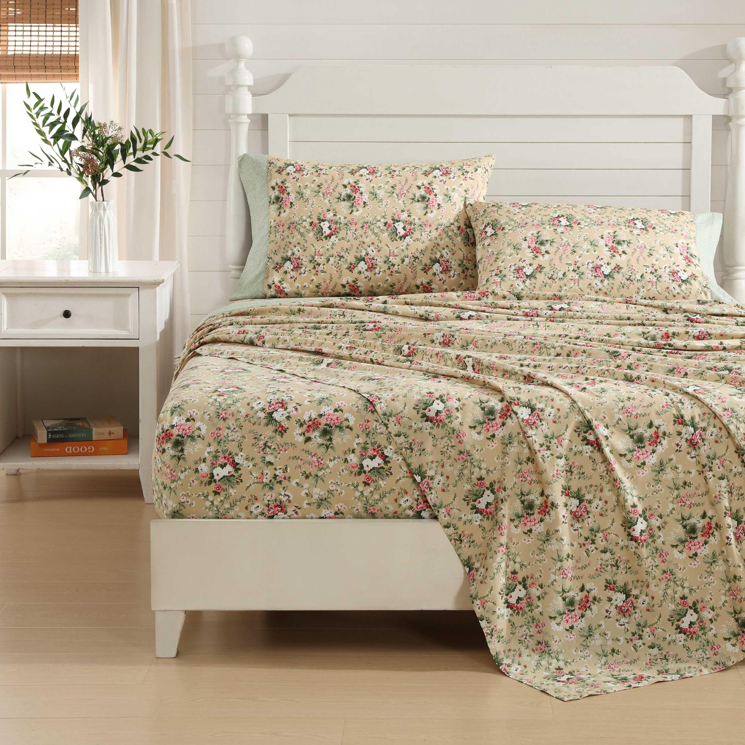 Amazon.com: Laura Ashley - Full Sheet Set, Breathable Percale