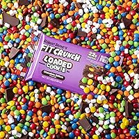 Vista 6 de FITCRUNCH - Barra de proteína de galletas cargada, alta proteína, sin gluten, bocadillo de proteínas (chocolate de lujo, 12 unidades)