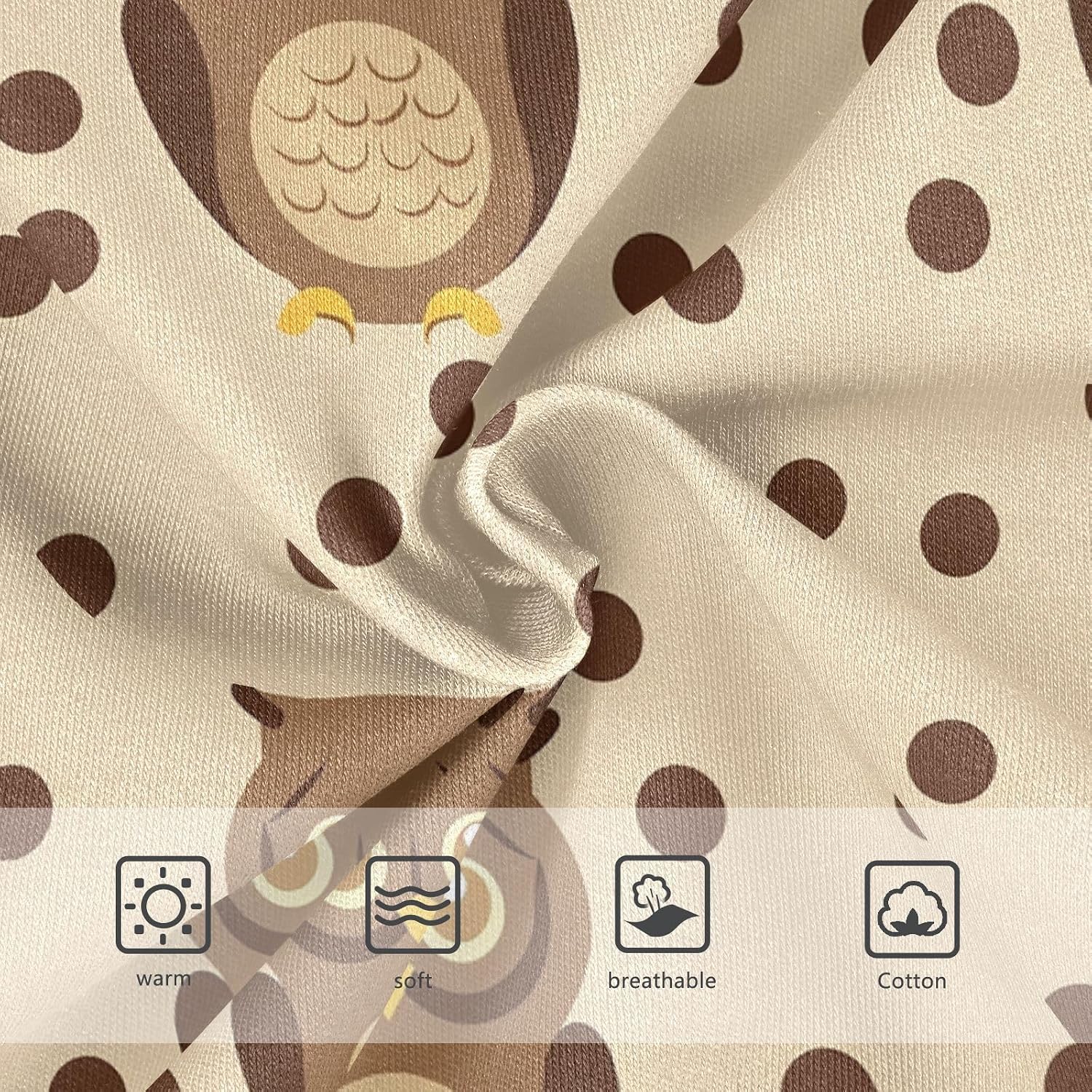 visesunny Owl Polka Dots Potty Training Underwear Boys Toddler Cotton Soft Brief Size 2T-8Y for Kids 2-8Y