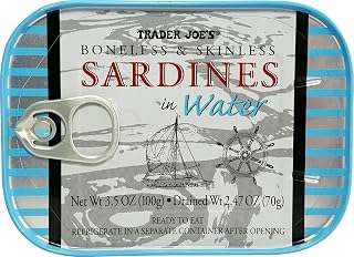 Boneless & Skinless Sardines In Water (Pack of 12), 3.5 oz Tins - Trader Joe’s