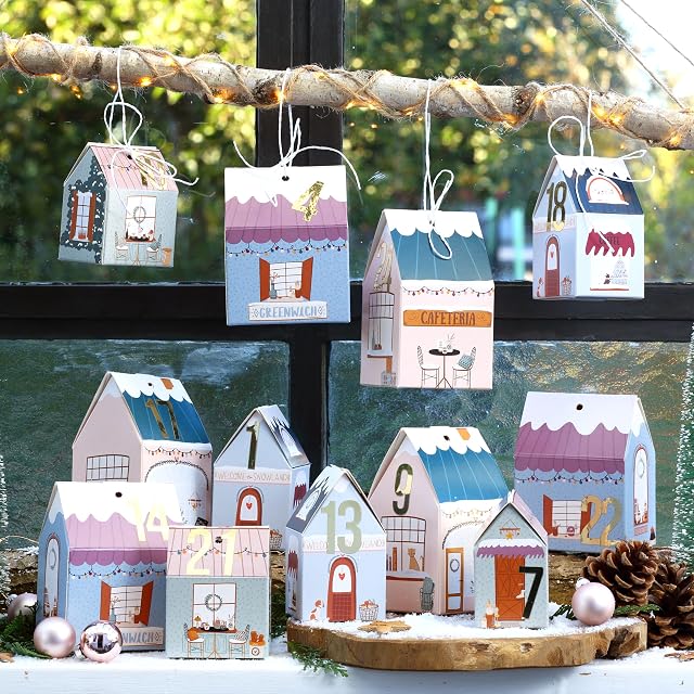 Foto 6 de 7 de Papierdrachen el calendario de adviento para hacer manualidades y rellenar - juego de casitas