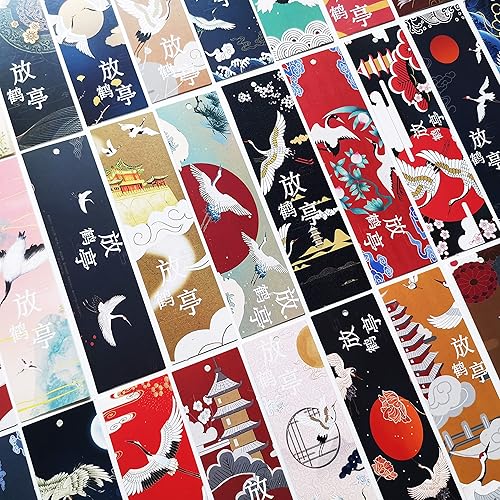 Miniatura 3 de Marcas de libro de pintura de grúa de la cultura china de la grúa de la cultura china fijadas para el regalo de los amantes del libro