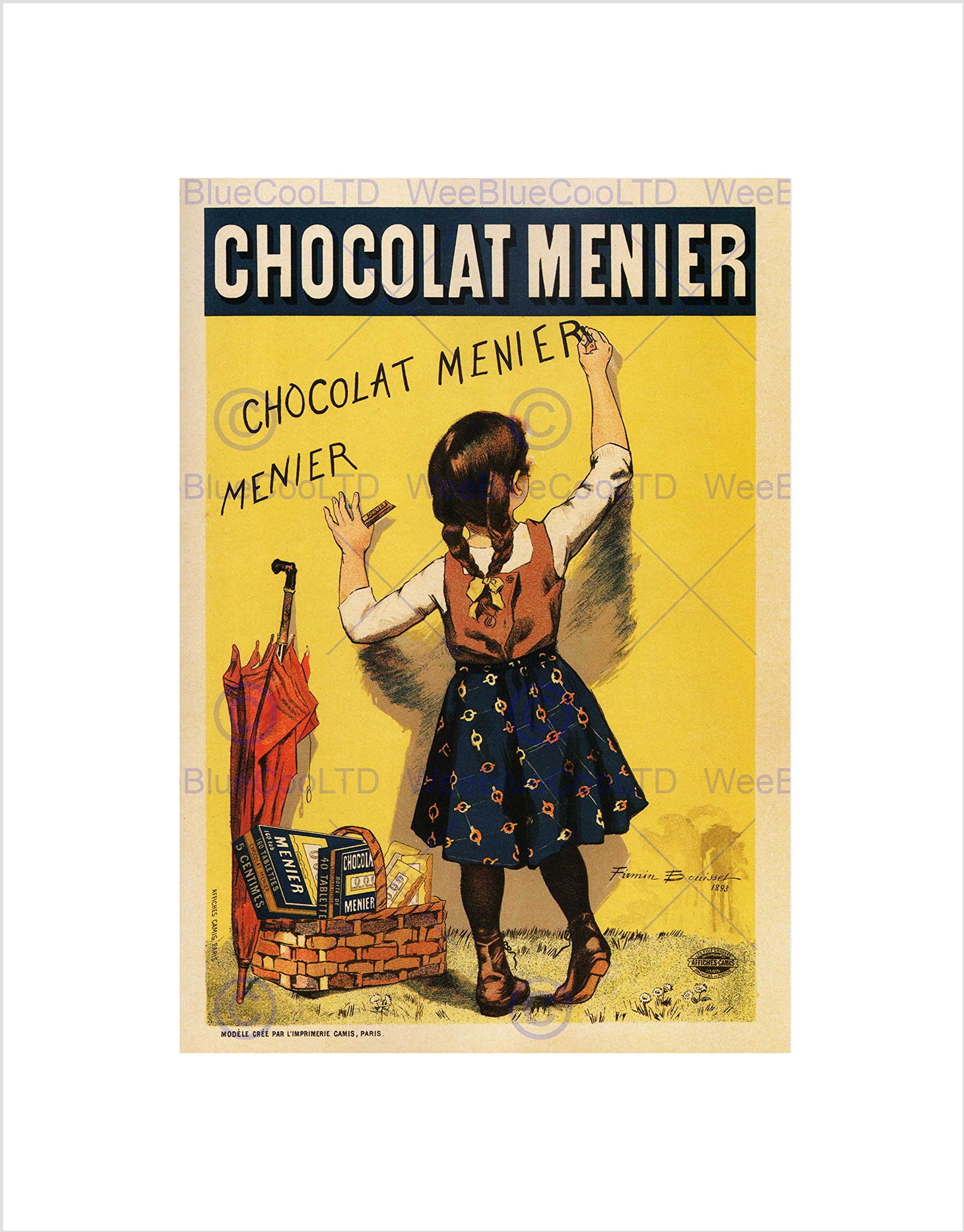 Wee Blue Coo Commercial Advert Menier Chocolate France Wall Art Print