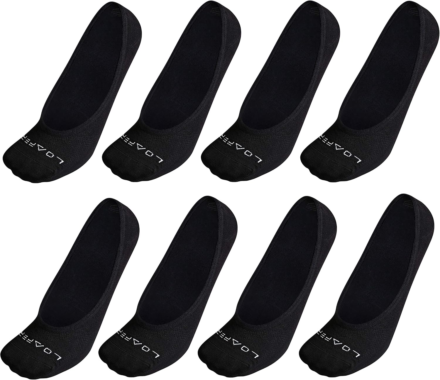 ZeroSock Bamboo Viscose Ultra-Low No Show Socks (4 Pairs Per Box)