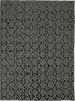 Garland Rug Sparta Non Slip Polypropylene 5 Ft. X 7 Ft. Cinder Gray Area Rug- Ideal for Living Rooms & Hallways, Stylish & Durable for High-Traffic Areas
