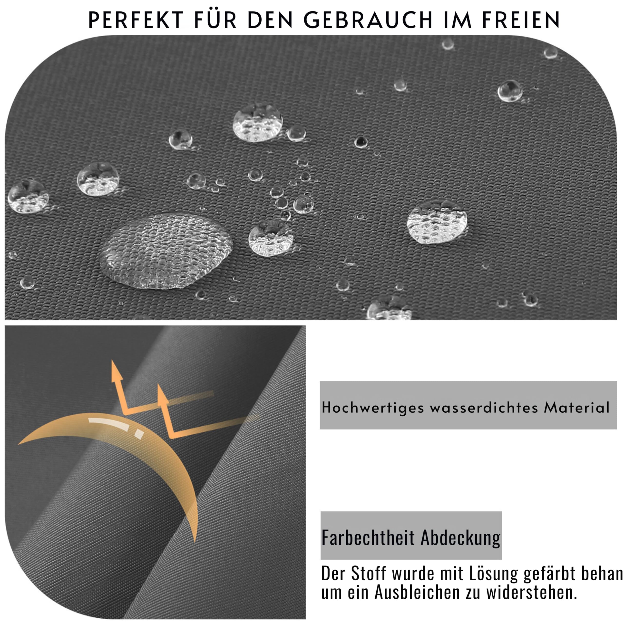 Palettenkissen Outdoor 2er Set für Terrassenmöbel, Auflagen, Kissen & Polster, Wasserdicht und Farbecht, Ersatz für Palettensofa, Sitzkissen für Europaletten, Hof, Garten, Terrasse, Grau