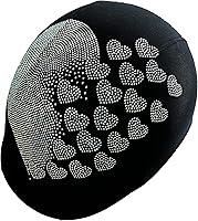 Vista 7 de Cubierta de casco de corazón de cristal, cubierta de casco de diamantes de imitación, casco elegante, cubierta de casco para jinete, paseos