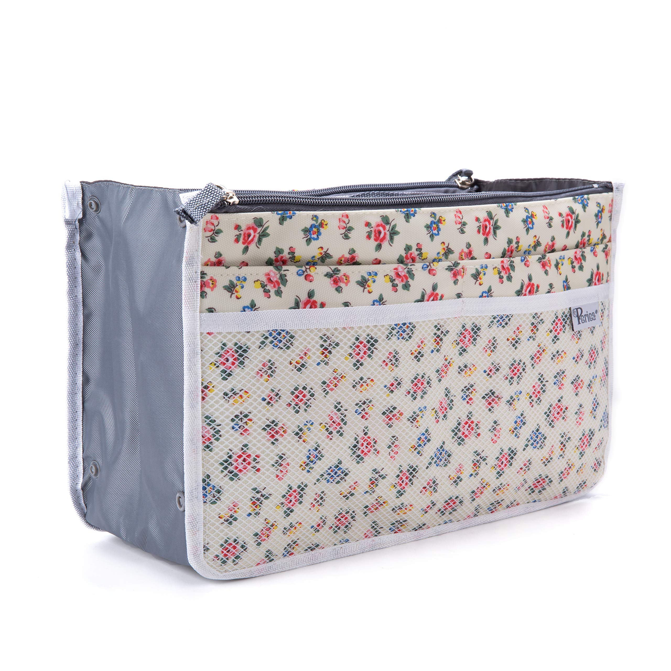 Periea 'Signature' Luxury Handbag Organiser Insert - 3 Sizes - (Seafoam Waves, Large) — view 27