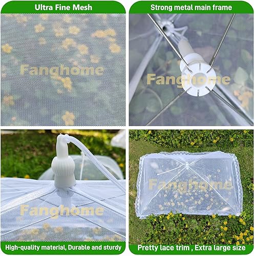 Miniatura 3 de Cubiertas de malla para alimentos para exteriores, 3 extra grandes de 40 x 24 pulgadas, cubierta de malla para alimentos para exteriores, barbacoa,