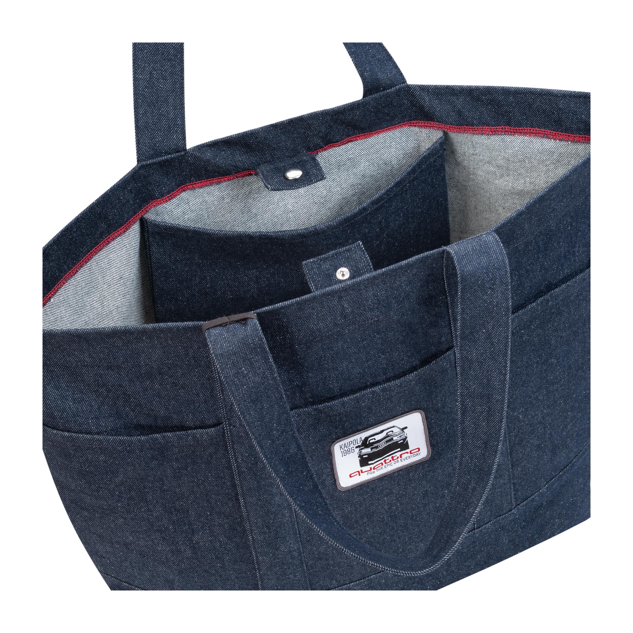 Audi 3152501000 Shopper Tragetasche Quattro Kaipola 1986 Tasche Einkaufstasche, blau