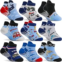 Baby Girls Boys Toddlers Grips Socks Kids Non Slip Anti Skid Ankle Cotton No Show Socks with Grippers