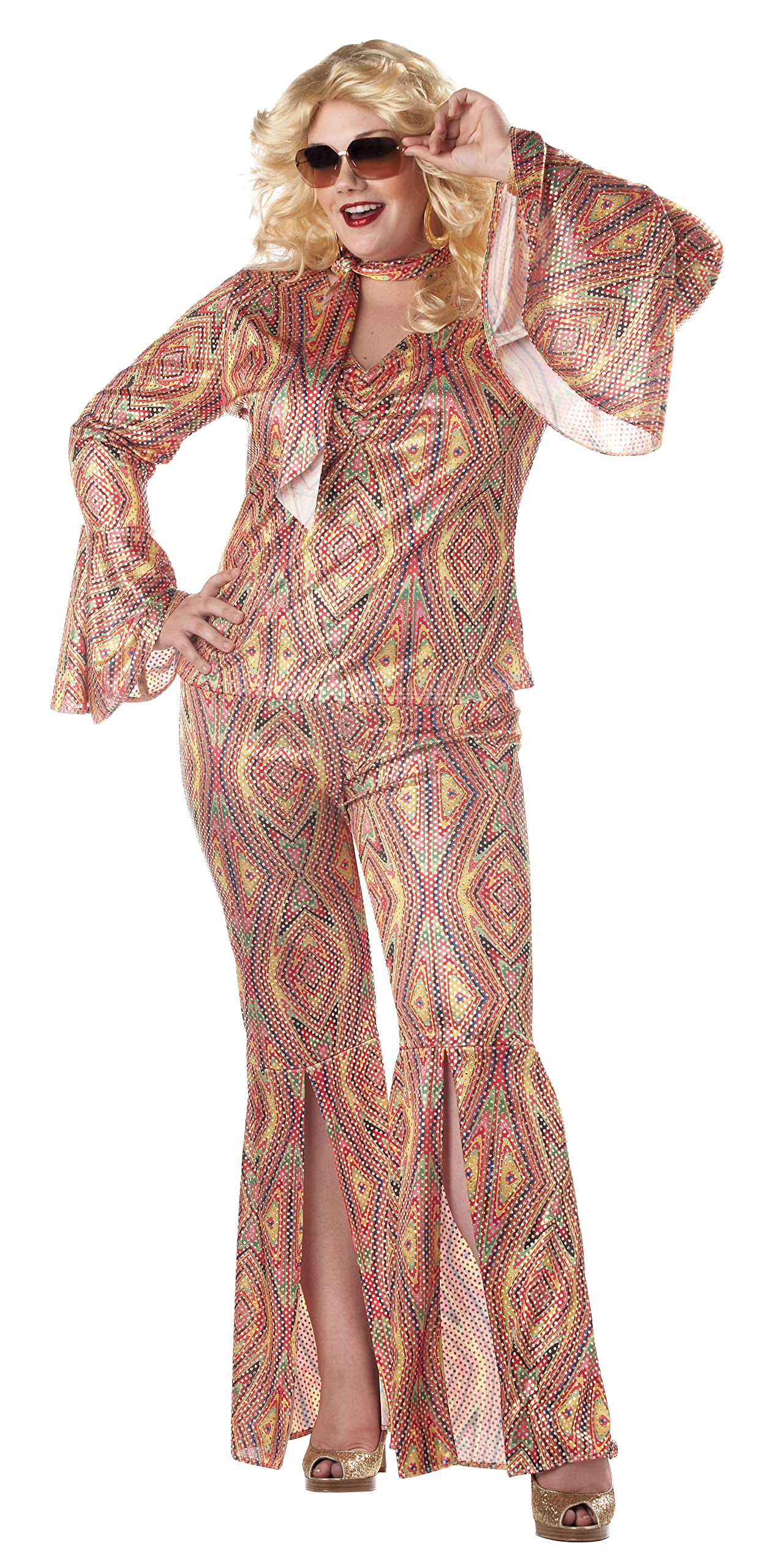 California Costumes Women's Plus Size Disco Costume