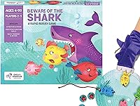 Vista 1 de Chalk and Chuckles Beware of The Shark - Divertido juego familiar para niños y niñas de 6 años en adelante, pensamiento rápido, juego de enfoque