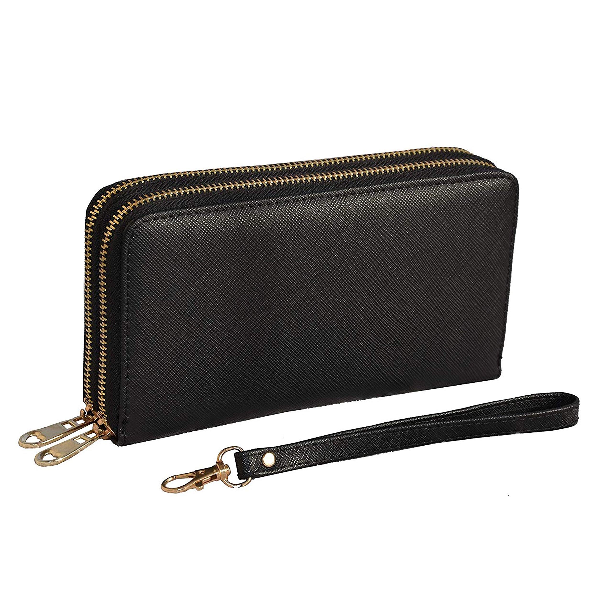 GRESEL Women's Wallet in Faux Leather, with Zipper and Coin Purse
