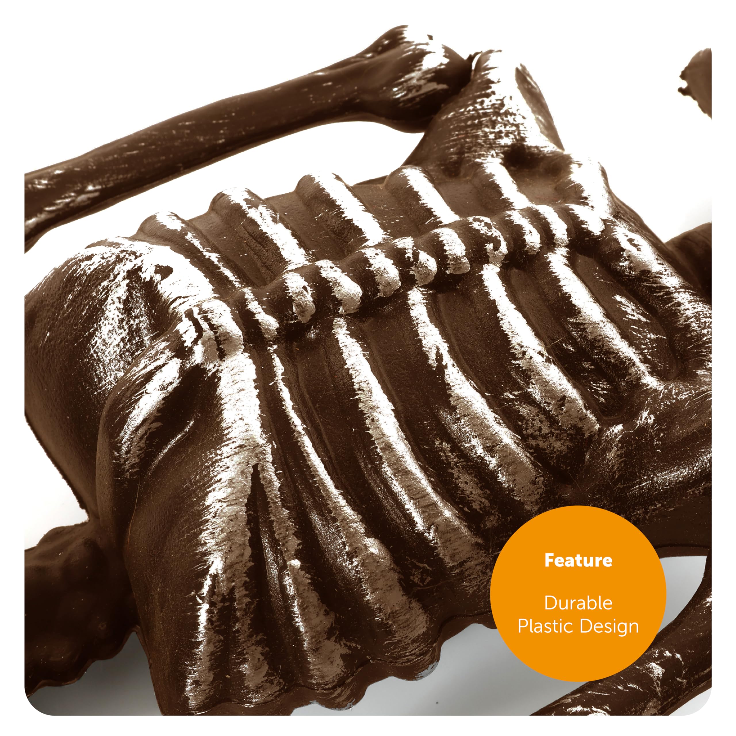 Esqueleto colgante dorado, paquete de 12 a 61 cm de pies a cabeza, esqueleto dorado con un diseño fácil de colgar, decoración perfecta de Halloween para fiestas y truco o trato