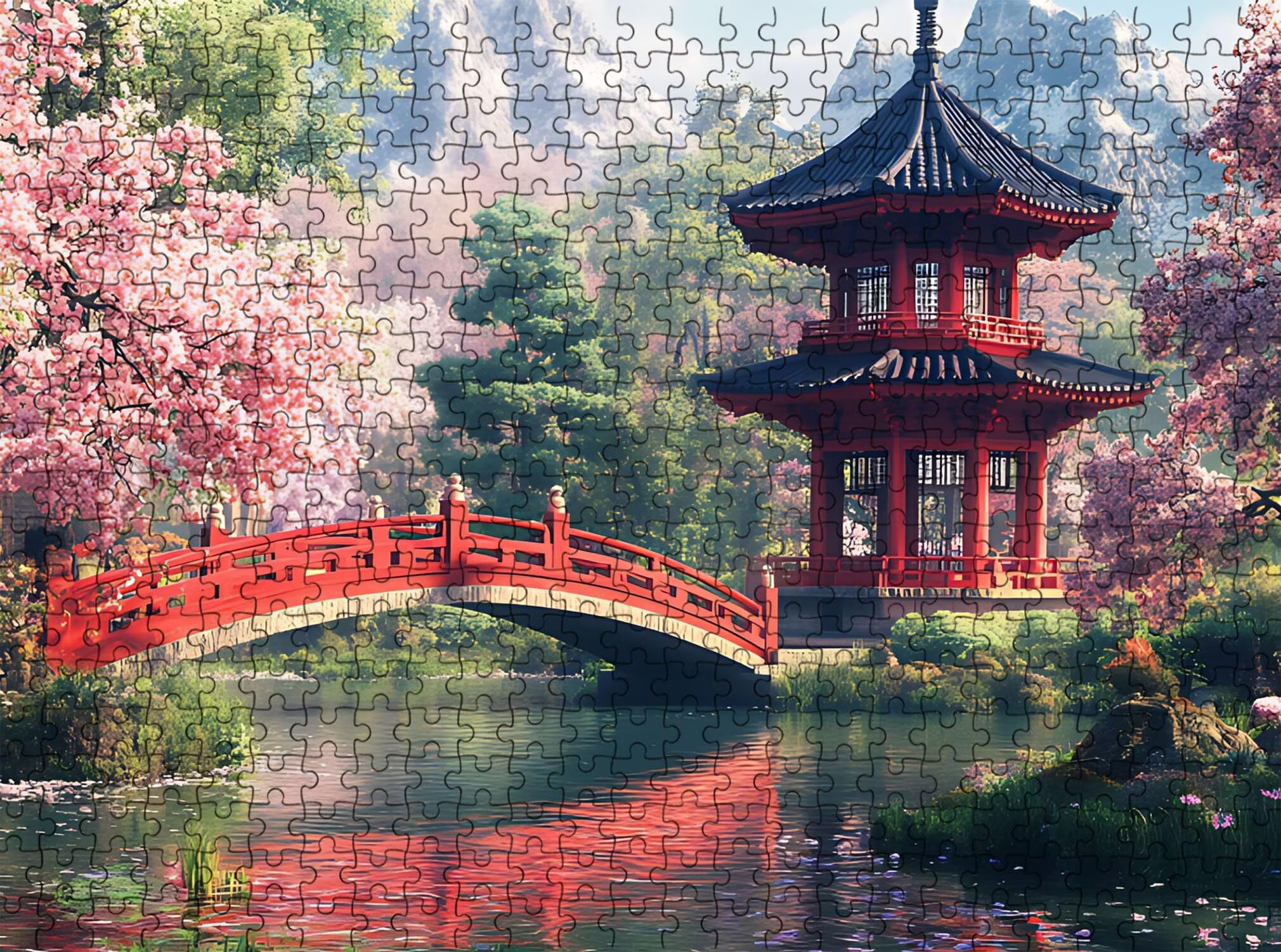 attico paesaggio Puzzle 1000 Pezzi per Adulti, Puzzle in Legno - Collezione Classica con Poster Incluso - Sfida di Concentrazione e Passatempo Antistress, Gioco per Famiglia, 75 x 50 cm f0-201