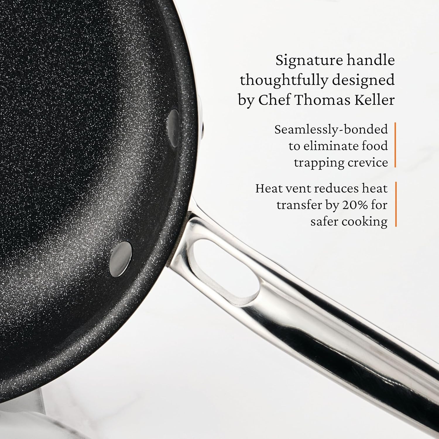 Hestan ProBond Luxe TITUM Nonstick Skillet, 8.5-Inch Professional Clad Stainless Steel, ProCore Tri-Ply Clad Construction, Polished Exterior, Induction & Oven Safe