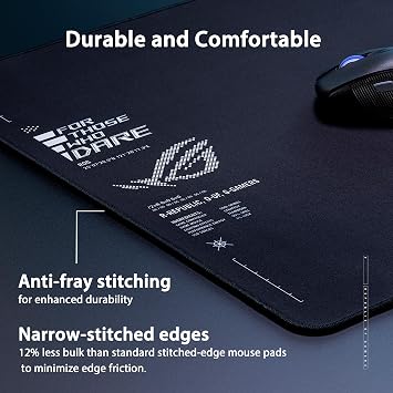 ASUS ROG Sheath II XXL Gaming Mouse Pad 35.4 x 15.7, Advanced Cooling Fabric, 1.5X Smoother Textile-Weave Surface, Flat-Stitched Durable Edges, Non-Slip Base - Black