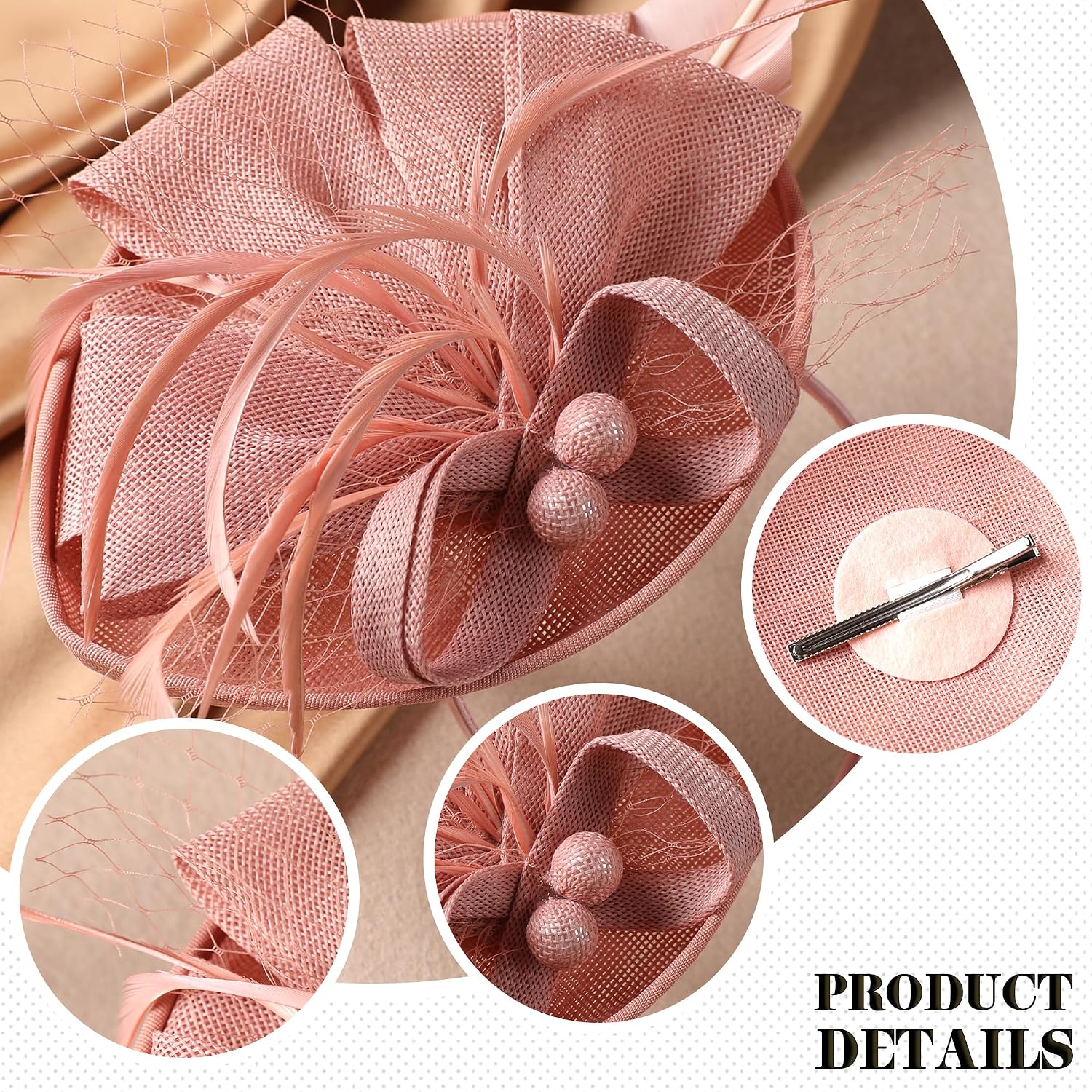 Condition photo showing New/Like New for zinniday fascinator tea party hat - 2026 derby pillbox kentucky hat for women (7.87x5.9inch) pink