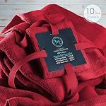 Hearth & Harbor Serviettes de bain pour salle de bains - 100% Anneau Spun coton Luxury serviettes de bain - Ultra Doucement & Ensemble de serviettes de bain très absorbantes 10 - Bourgogne Rouge