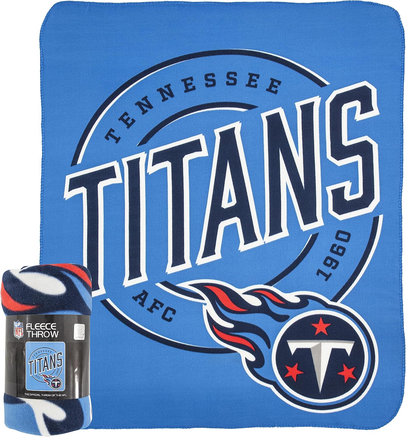 Northwest NFL Tennessee Titans Unisex-Adult Fleece Throw Blanket, 50" x 60", Campaign