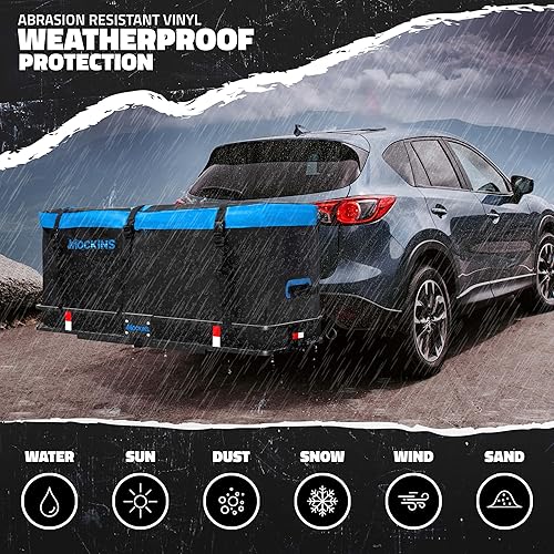 Miniatura 6 de Mockins Soporte plegable de enganche de carga de remolque de 60 x 20 x 6 pulgadas con bolsa de transporte de enganche de carga  Bolsa de transporte