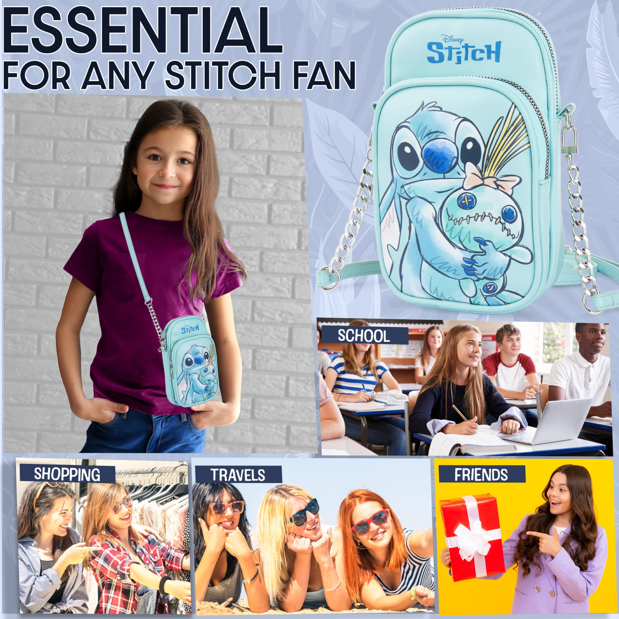 Get Trend Bolso Bandolera Niña y Adolescente, Pequeña Teléfono Bolsa Niña para Excursiones Vacaciones, Regalos para Ella