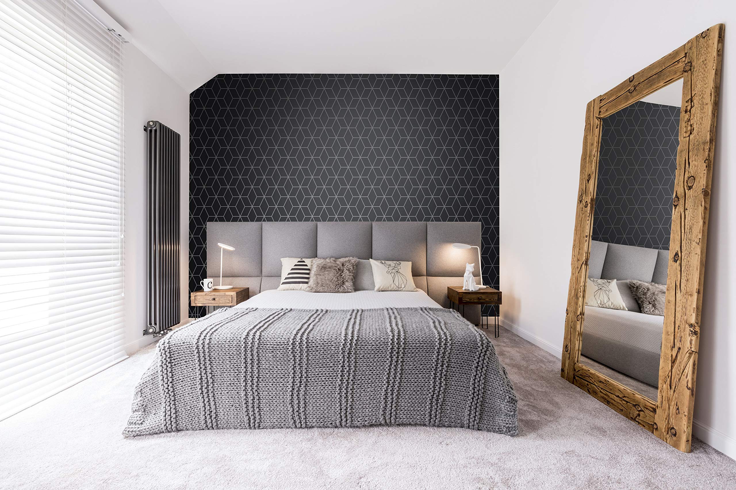 Superfresco Easy Grey Prism Geometric Wallpaper