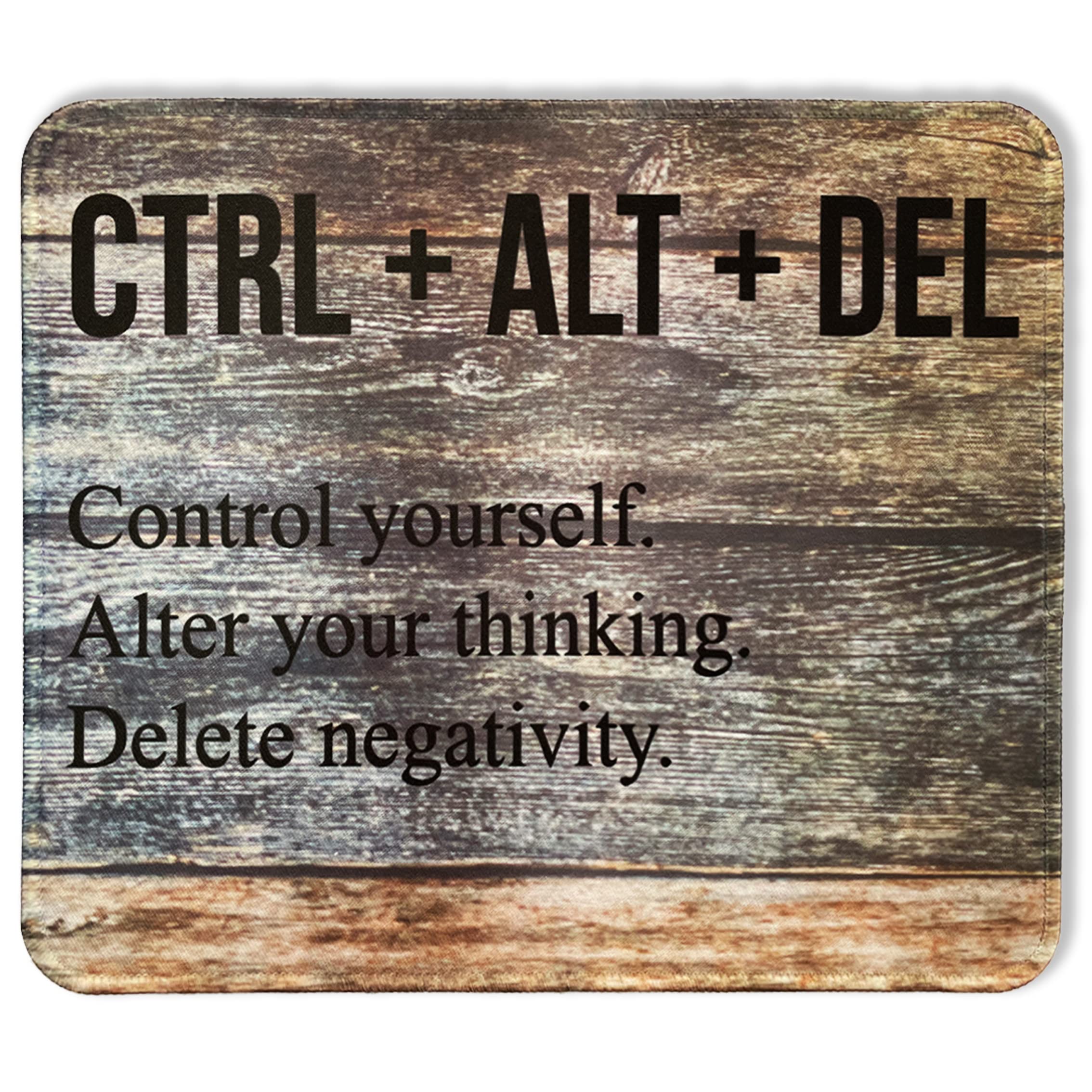 NiuZi-cao Control Yourself Alter Your Thinking Delcte Ncgativity, Coworker Employee Boss Gift Inspirational Mouse Pads for Work