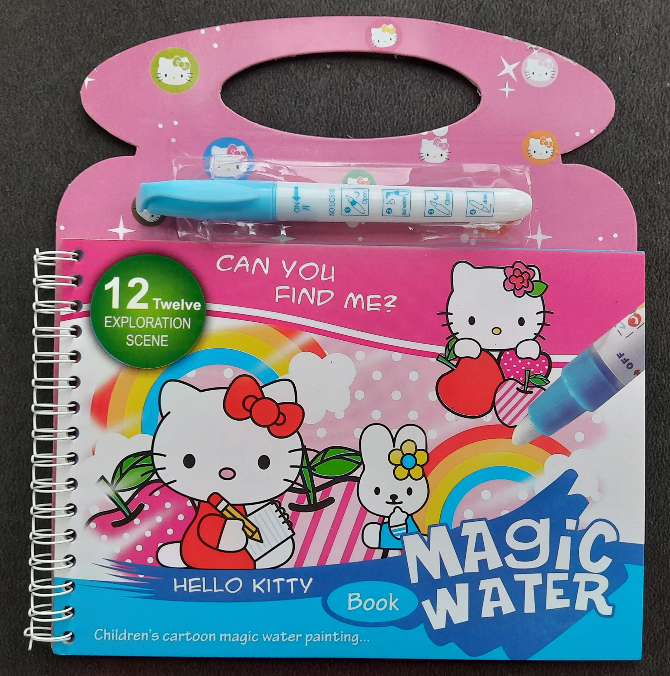 Lisciani - Hello Kitty – Libro Mágico De Agua Reutilizable para Niños A Partir De 3 Años – Juguete Educativo con 12 Páginas Y Rotulador De Agua – Actividad Creativa Sin Manchas Lisciani - Hello Kitty – Libro Mágico De Agua Reutilizable para Niños A Partir De 3 Años – Juguete Educativo con 12 Páginas Y Rotulador De Agua – Actividad Creativa Sin Manchas
