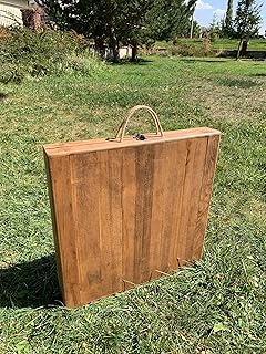 Folding Pine Wood Picnic Table – Portable Low Table for Beach, Camping, Outdoor Dining & Events – Handmade Boho Style Wooden Table