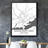 Vista 5 de Mapa de Kenmare County Kerry, Irlanda, Light 2 (12x16)
