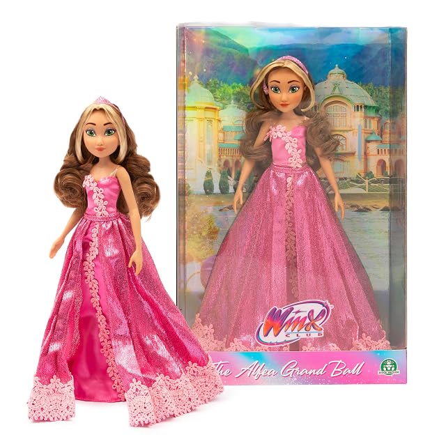 Winx, Muñeca articulada, 26 cm, Serie de Trajes de Baile en Alfea, Modelo Flora, WNX703, Rosa