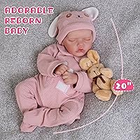 Vista 56 de Milidool Muñecas de bebé Reborn realistas de 20 pulgadas, cuerpo suave, muñeca de bebé de silicona realista, muñecas de bebé recién nacidas, muñecas