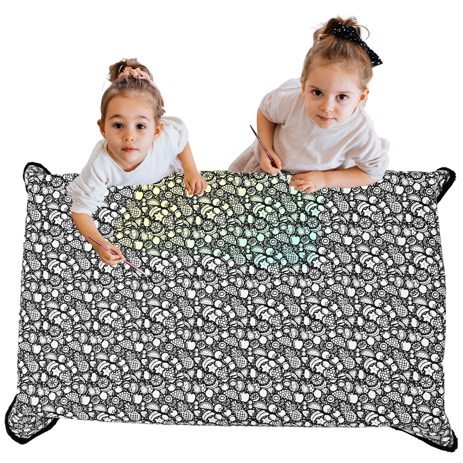– DIY Coloring Blanket, 114x146cm Washable Coloring Blanket,Color Your Own Throw Blankets for Adults, Creative Personalized Art Project, Soft Cozy Drawing Throw Home Bedroom Decor Ideal(D)
